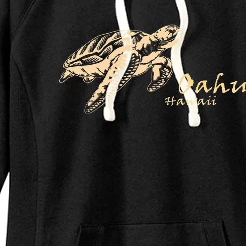 Oahu Sea Turtle Hawaii Aloha Waikiki Beach Sun Souvenir Gift Women's Fleece Hoodie