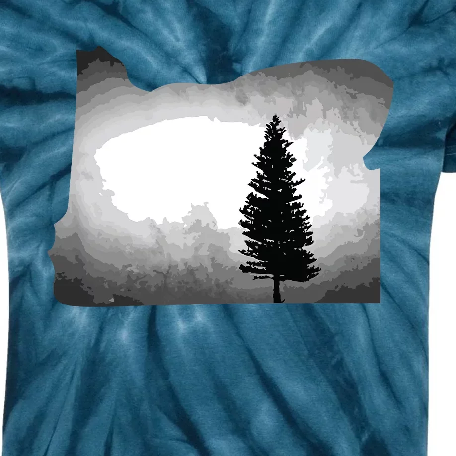 Oregon State Tree Pacific Northwest Kids Tie-Dye T-Shirt