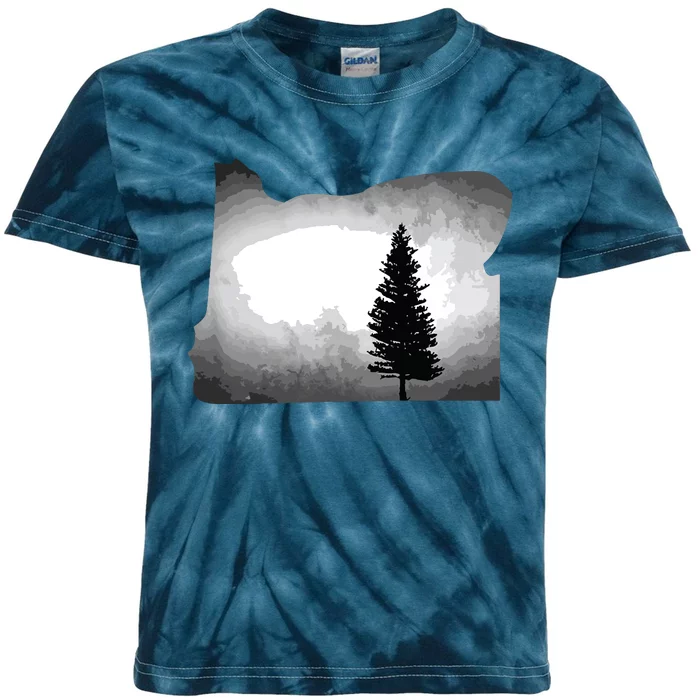 Oregon State Tree Pacific Northwest Kids Tie-Dye T-Shirt