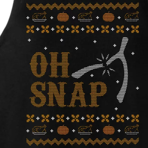 Oh Snap Turkey Wish Bone Ugly Sweater Thanksgiving Ladies Tri-Blend Wicking Tank