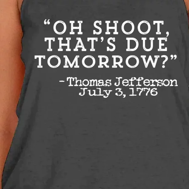 Oh Shoot ThatS Due Tomorrow Women's Knotted Racerback Tank