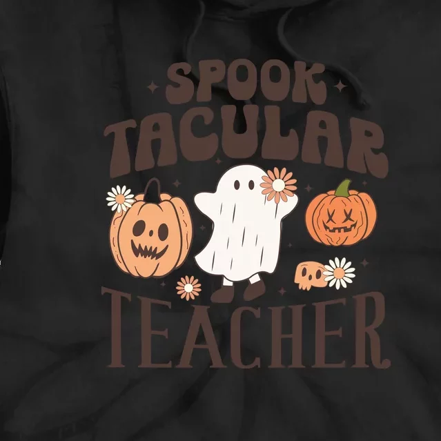 One Spooky Tacular Teacher Funny Teaching Halloween Gift Tie Dye Hoodie