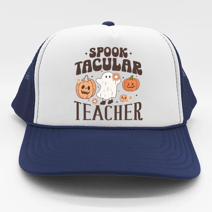 One Spooky Tacular Teacher Funny Teaching Halloween Gift Trucker Hat