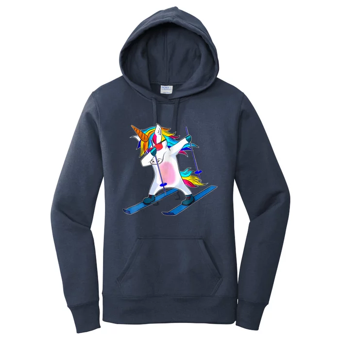 Order Skiing Unicorn Dabbing Funny Gift Women's Pullover Hoodie