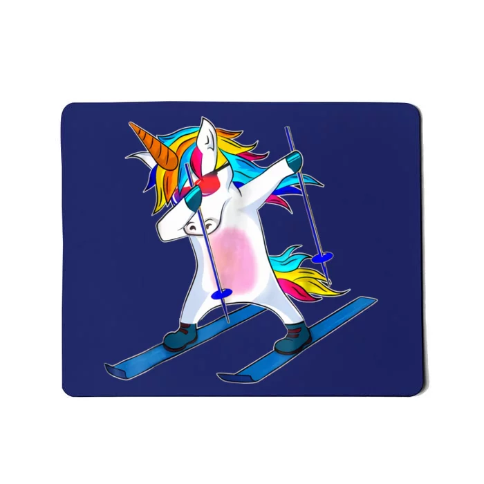 Order Skiing Unicorn Dabbing Funny Gift Mousepad