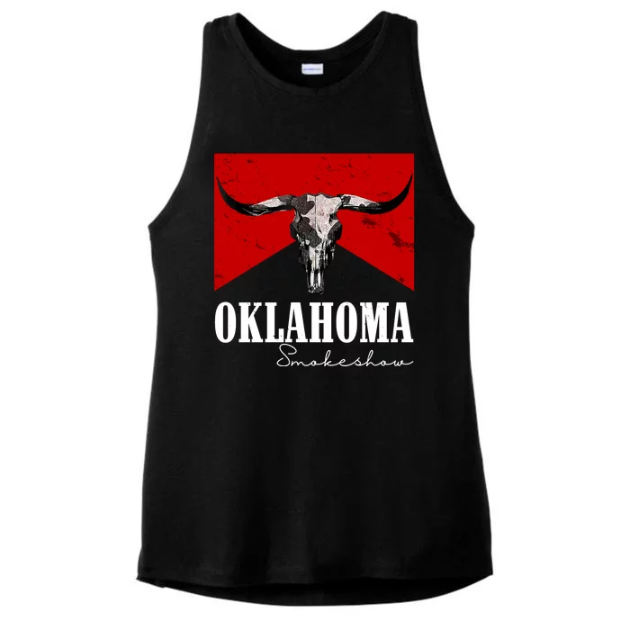 Oklahoma Smokeshow Vintage Ladies Tri-Blend Wicking Tank