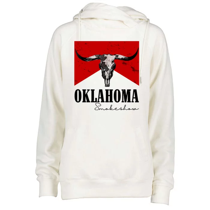 Oklahoma Smokeshow Vintage Womens Funnel Neck Pullover Hood