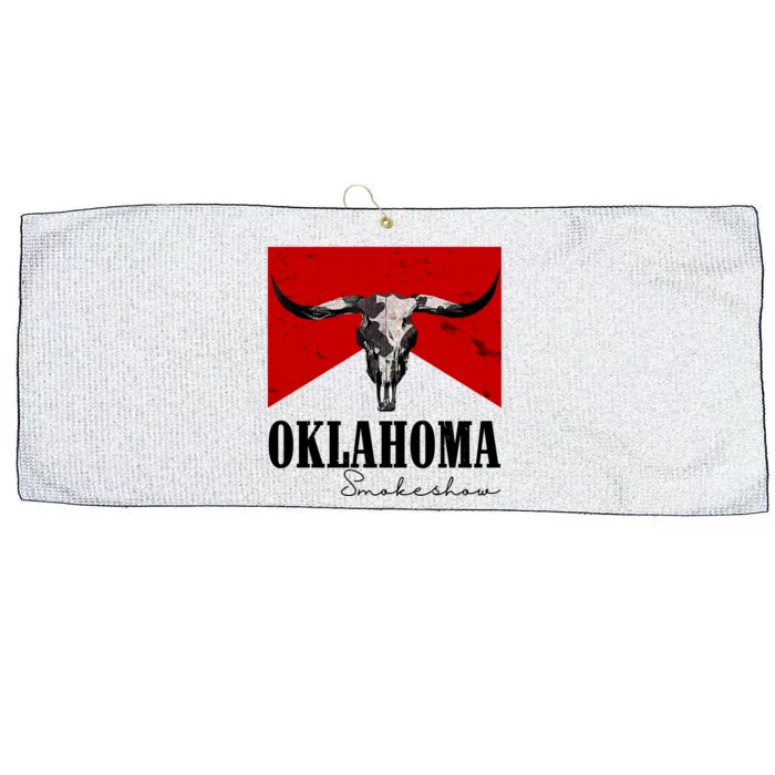 Oklahoma Smokeshow Vintage Large Microfiber Waffle Golf Towel