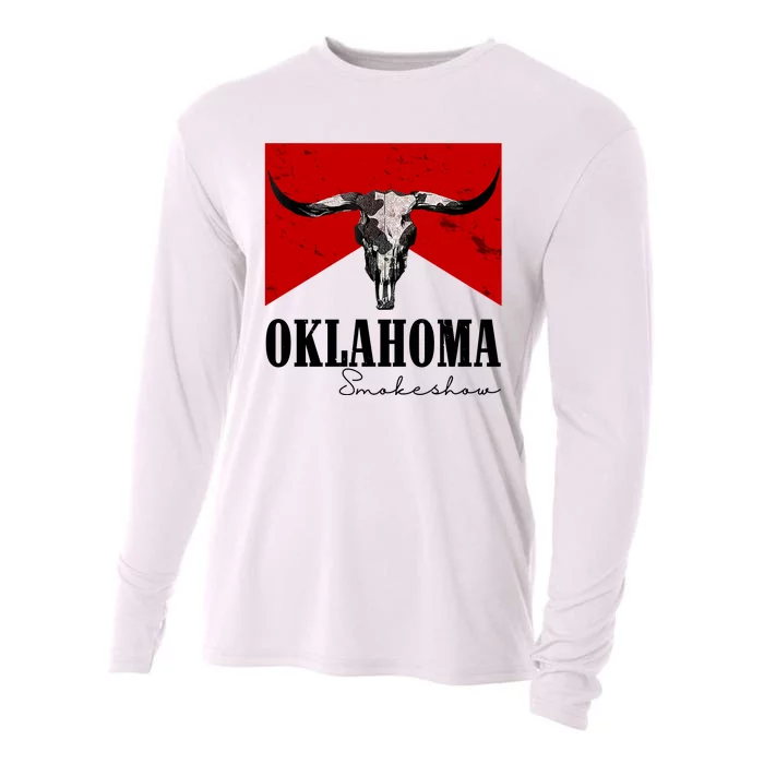 Oklahoma Smokeshow Vintage Cooling Performance Long Sleeve Crew