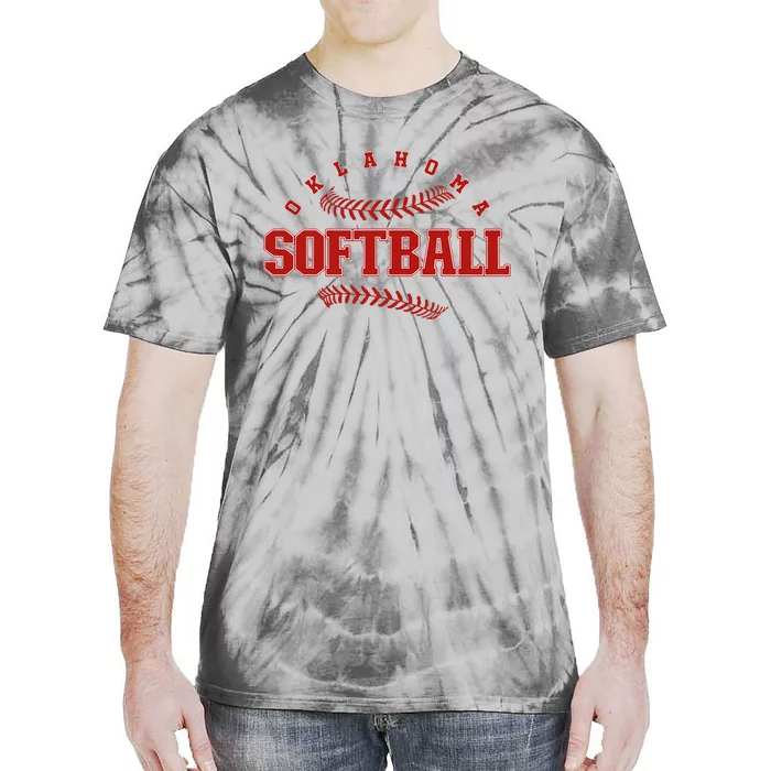 Oklahoma Softball Vintage Team Retro Softball Tie-Dye T-Shirt