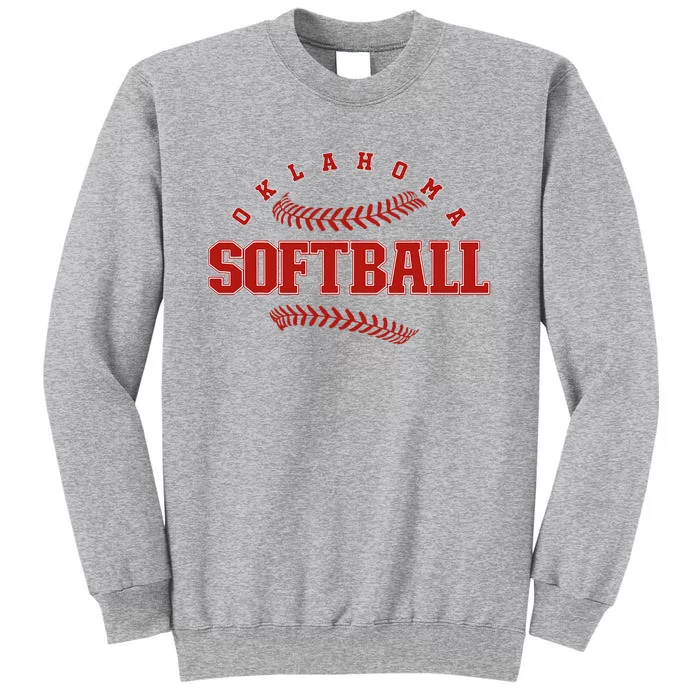 Oklahoma Softball Vintage Team Retro Softball Tall Sweatshirt