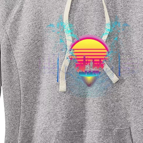 Outrun Synthwave Vaporwave Aesthetic 80S Retro Women's Fleece Hoodie