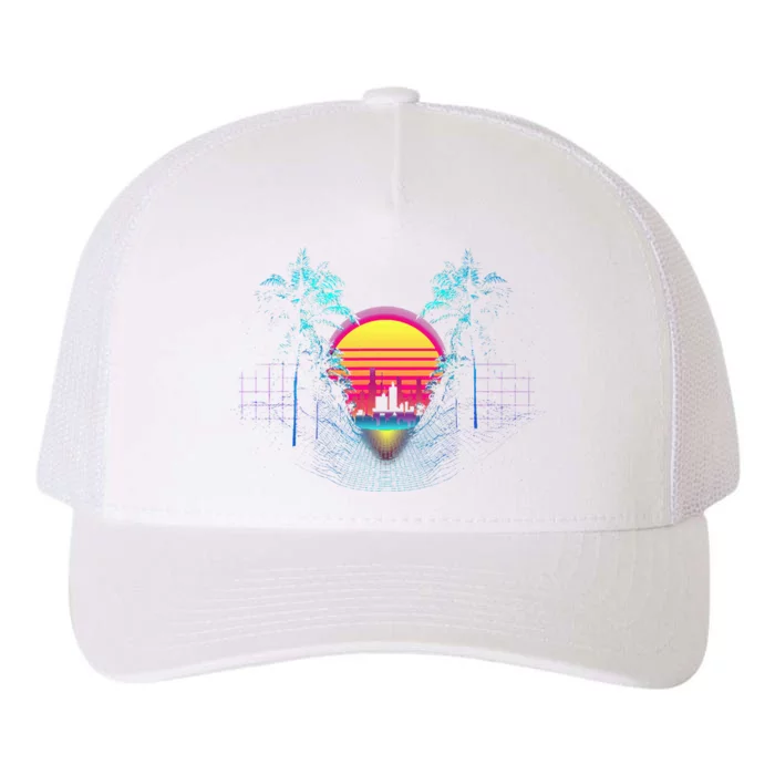 Outrun Synthwave Vaporwave Aesthetic 80S Retro Yupoong Adult 5-Panel Trucker Hat