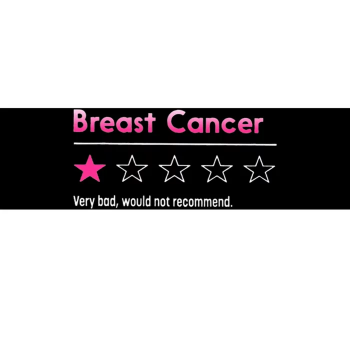 One Star Very bad would not recommend Breast Cancer Bumper Sticker