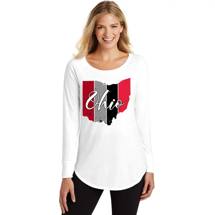 Ohio State Vintage Women's Perfect Tri Tunic Long Sleeve Shirt