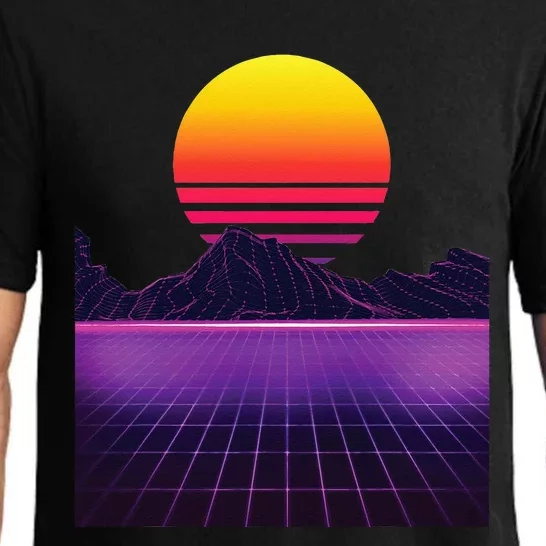 Outrun Synthwave Vaporwave Aesthetic 80s Retro Pajama Set