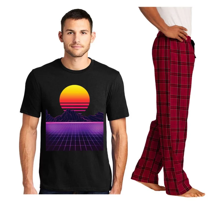 Outrun Synthwave Vaporwave Aesthetic 80s Retro Pajama Set