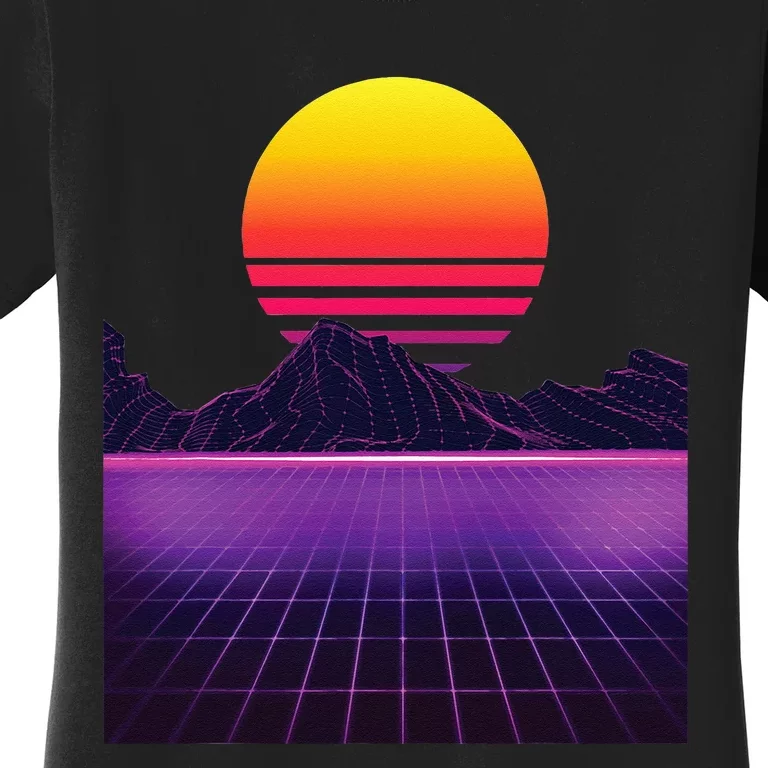 Outrun Synthwave Vaporwave Aesthetic 80s Retro Women's T-Shirt