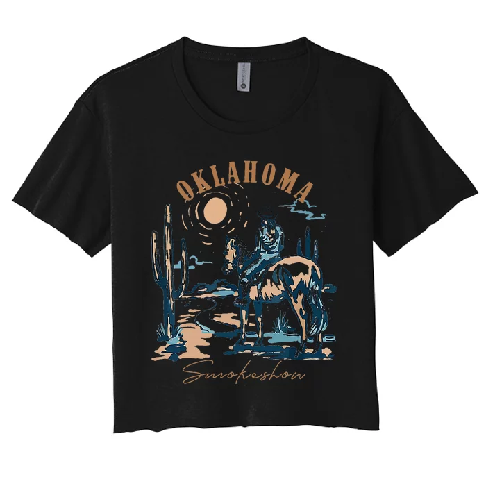 Oklahoma Smokeshow Western Oklahoma Smokeshow Rodeo Women's Crop Top Tee