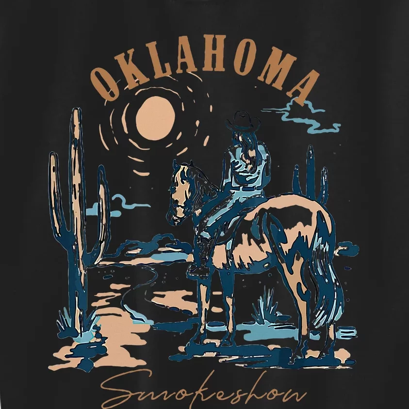 Oklahoma Smokeshow Western Oklahoma Smokeshow Rodeo Kids Sweatshirt