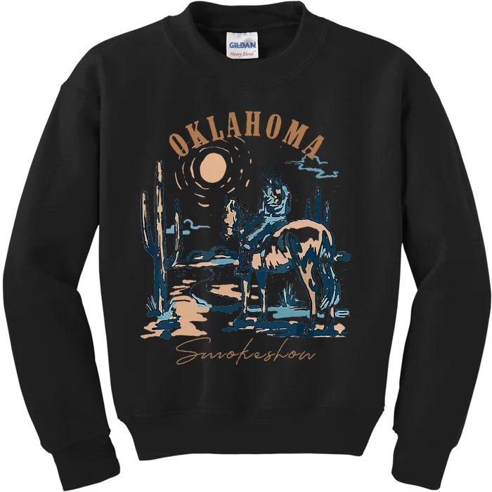 Oklahoma Smokeshow Western Oklahoma Smokeshow Rodeo Kids Sweatshirt