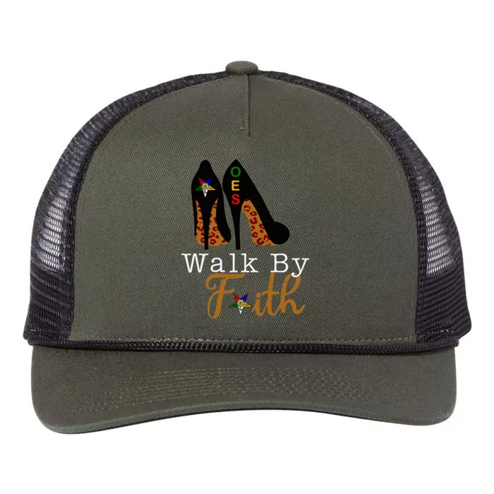 Oes Sisters Walk By Faith Order Of Eastern Star Retro Rope Trucker Hat Cap