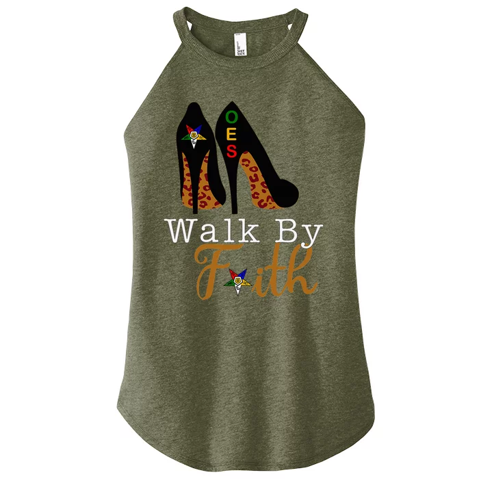 Oes Sisters Walk By Faith Order Of Eastern Star Women’s Perfect Tri Rocker Tank