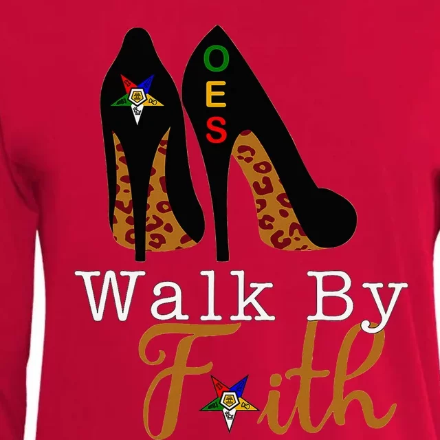 Oes Sisters Walk By Faith Order Of Eastern Star Womens Cotton Relaxed Long Sleeve T-Shirt