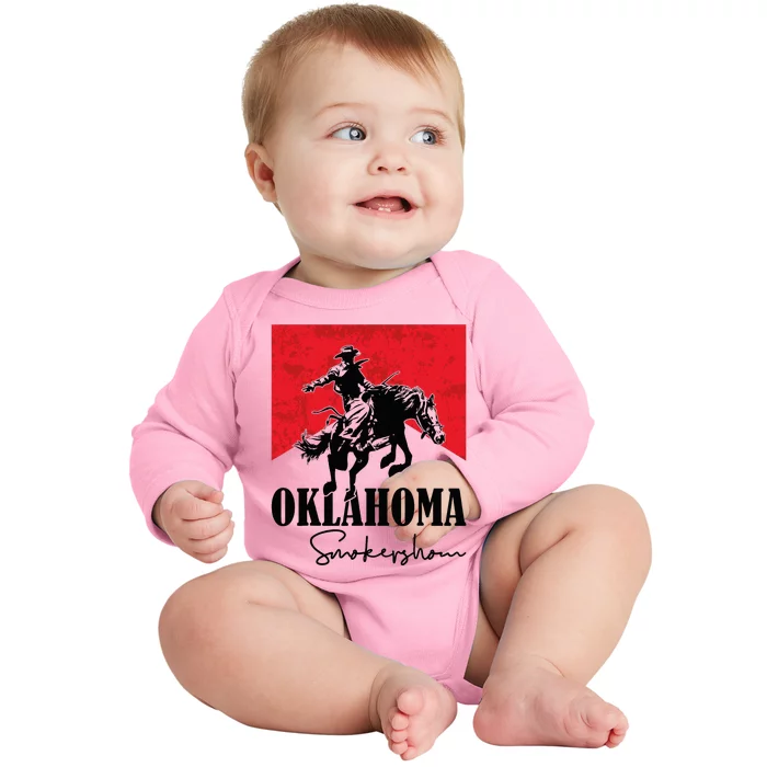 Oklahoma Smokeshow Western Country Baby Long Sleeve Bodysuit