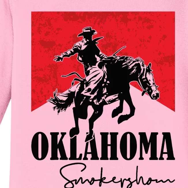 Oklahoma Smokeshow Western Country Baby Long Sleeve Bodysuit