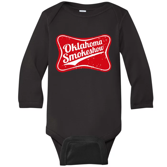 Oklahoma Smokeshow Western Country Music Cowboy Baby Long Sleeve Bodysuit