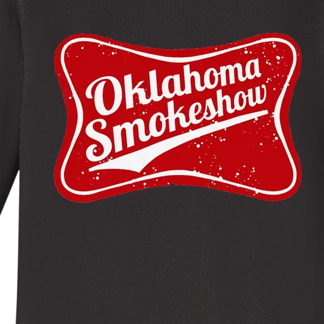 Oklahoma Smokeshow Western Country Music Cowboy Baby Long Sleeve Bodysuit