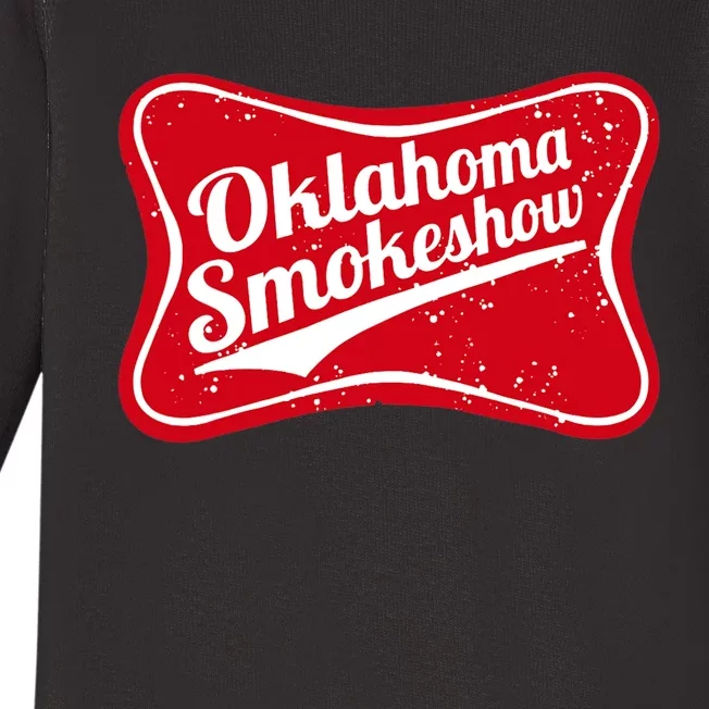 Oklahoma Smokeshow Western Country Music Cowboy Baby Long Sleeve Bodysuit