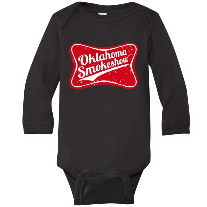 Oklahoma Smokeshow Western Country Music Cowboy Baby Long Sleeve Bodysuit