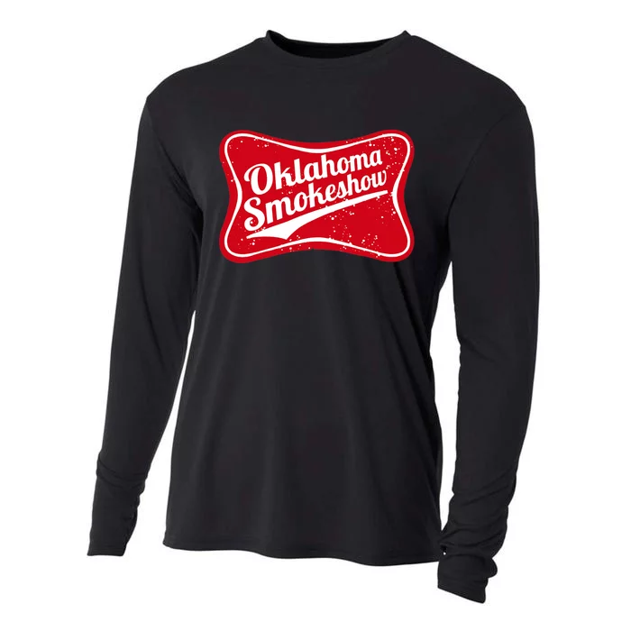 Oklahoma Smokeshow Western Country Music Cowboy Cooling Performance Long Sleeve Crew