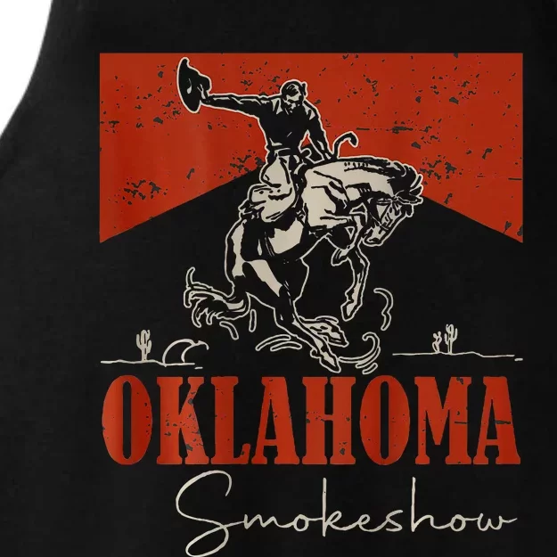 Oklahoma Smokeshow Western Rodeo Ladies Tri-Blend Wicking Tank