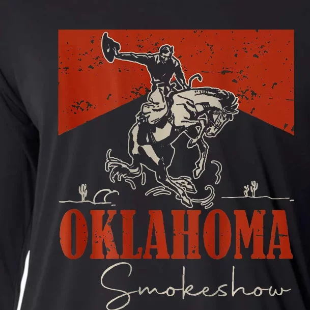 Oklahoma Smokeshow Western Rodeo Cooling Performance Long Sleeve Crew