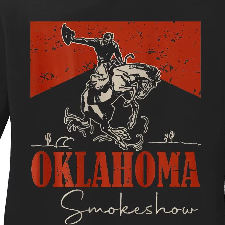 Oklahoma Smokeshow Western Rodeo Ladies Long Sleeve Shirt