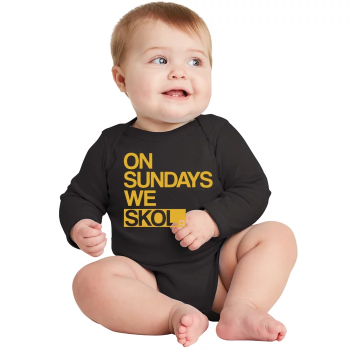 On Sundays We Skol Halloween Baby Long Sleeve Bodysuit