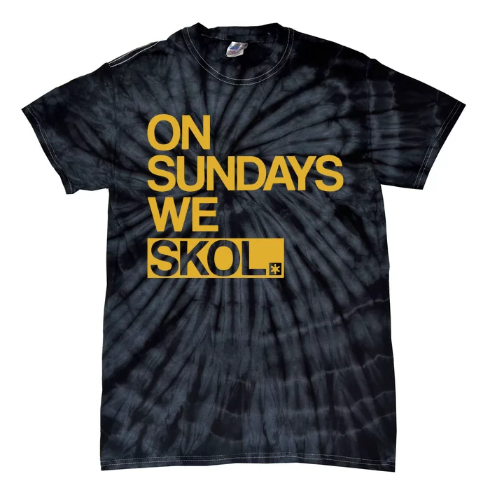 On Sundays We Skol Halloween Tie-Dye T-Shirt