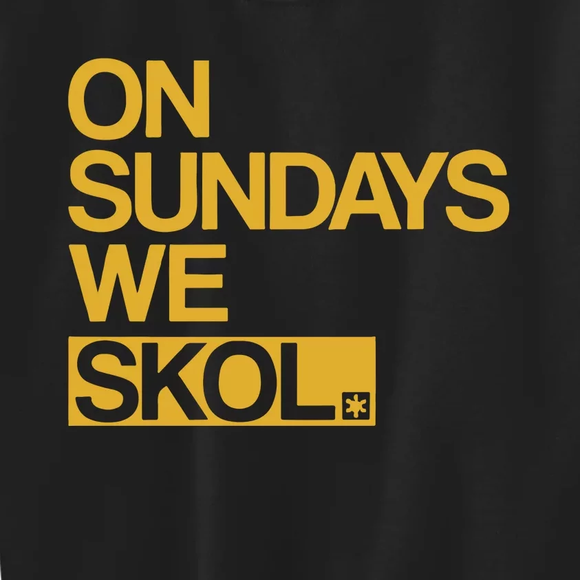 On Sundays We Skol Halloween Kids Sweatshirt