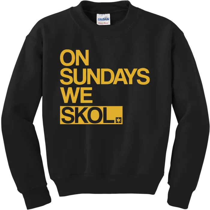 On Sundays We Skol Halloween Kids Sweatshirt