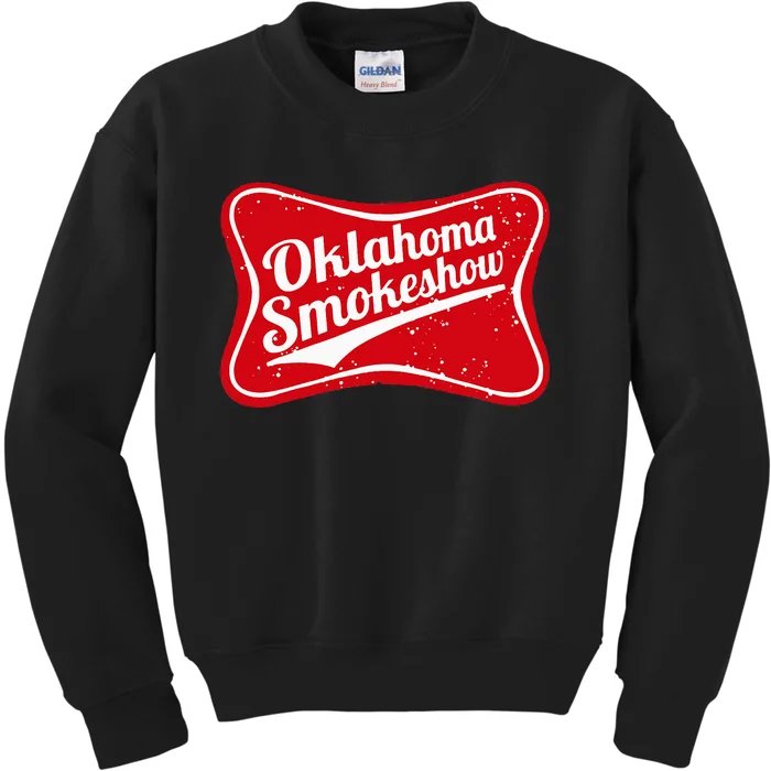 Oklahoma Smokeshow Western Country Music Cowboy Kids Sweatshirt