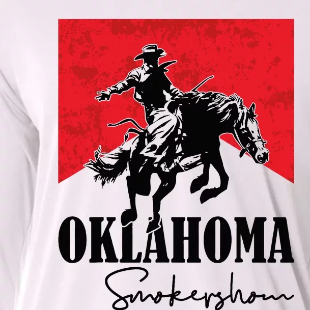 Oklahoma Smokeshow Western Country Cooling Performance Long Sleeve Crew