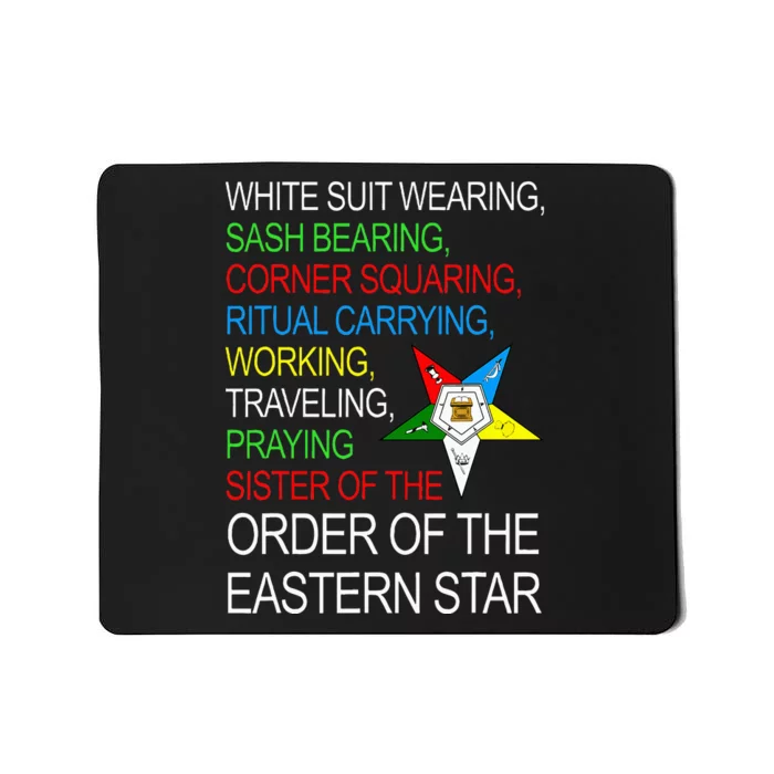 Oes Sister Working Traveling Praying Thanksgiving Christmas Mousepad