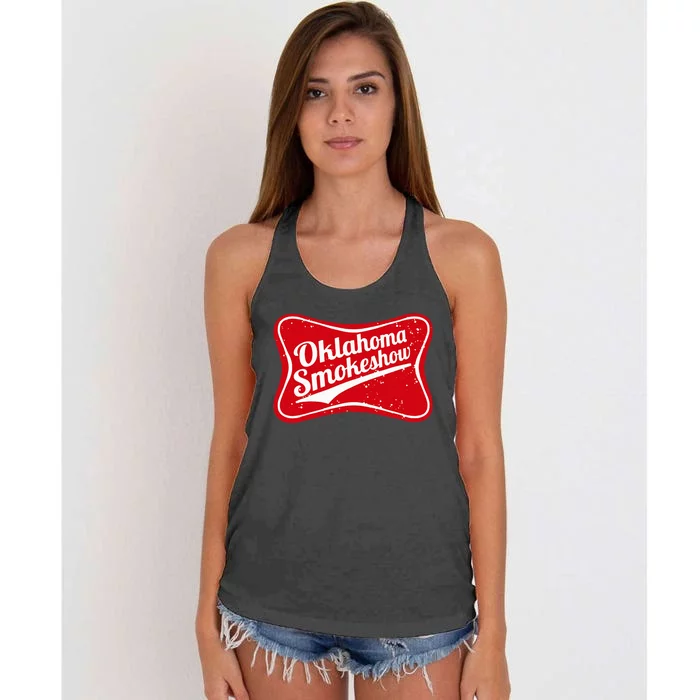 Oklahoma Smokeshow Western Country Music Cowboy Women's Knotted Racerback Tank