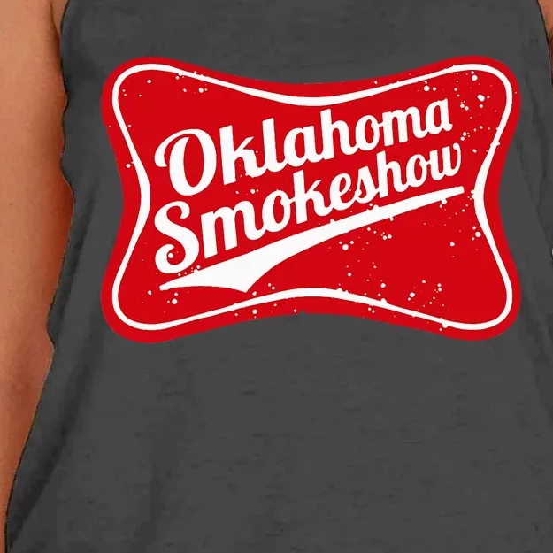 Oklahoma Smokeshow Western Country Music Cowboy Women's Knotted Racerback Tank