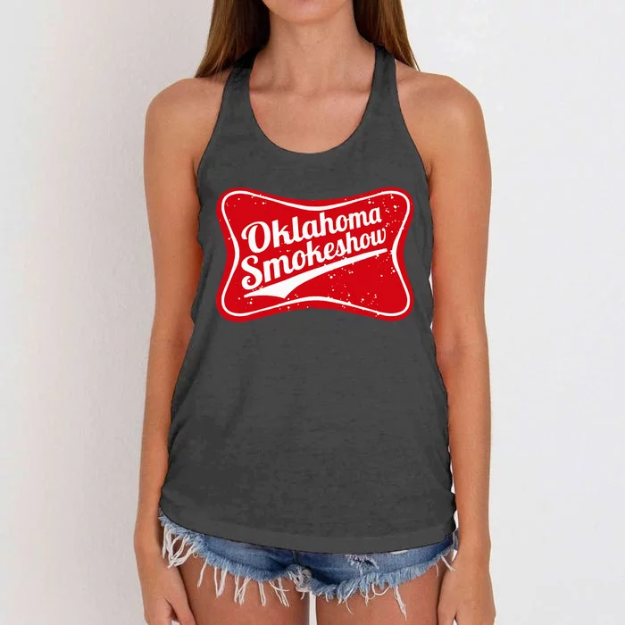 Oklahoma Smokeshow Western Country Music Cowboy Women's Knotted Racerback Tank