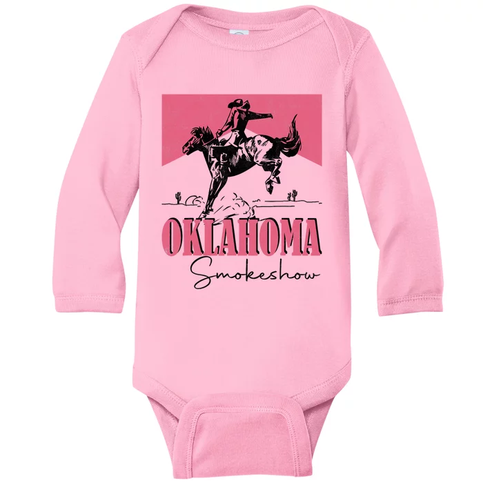 Oklahoma Smokeshow Western Oklahoma Smokeshow Baby Long Sleeve Bodysuit