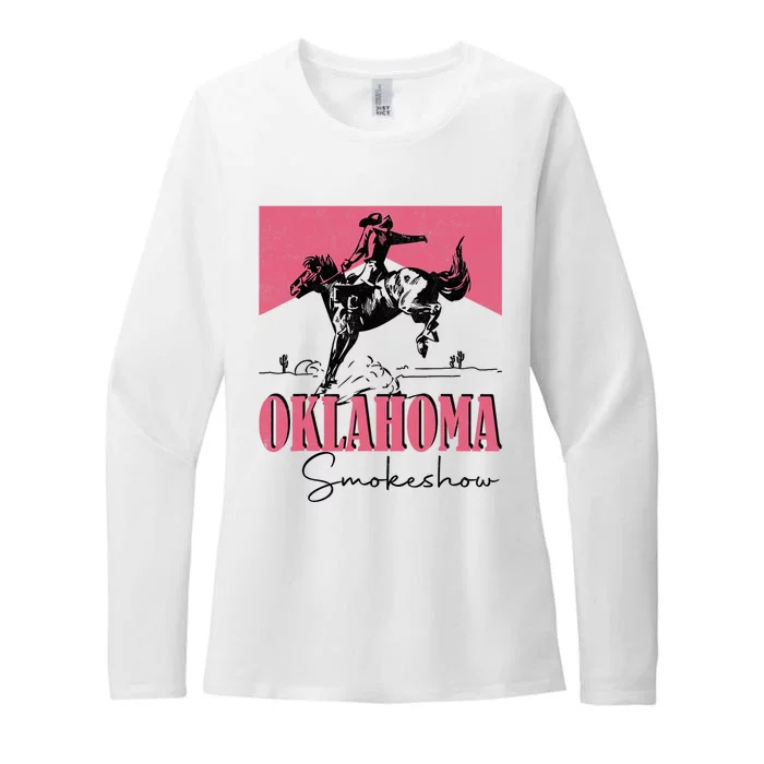 Oklahoma Smokeshow Western Oklahoma Smokeshow Womens CVC Long Sleeve Shirt